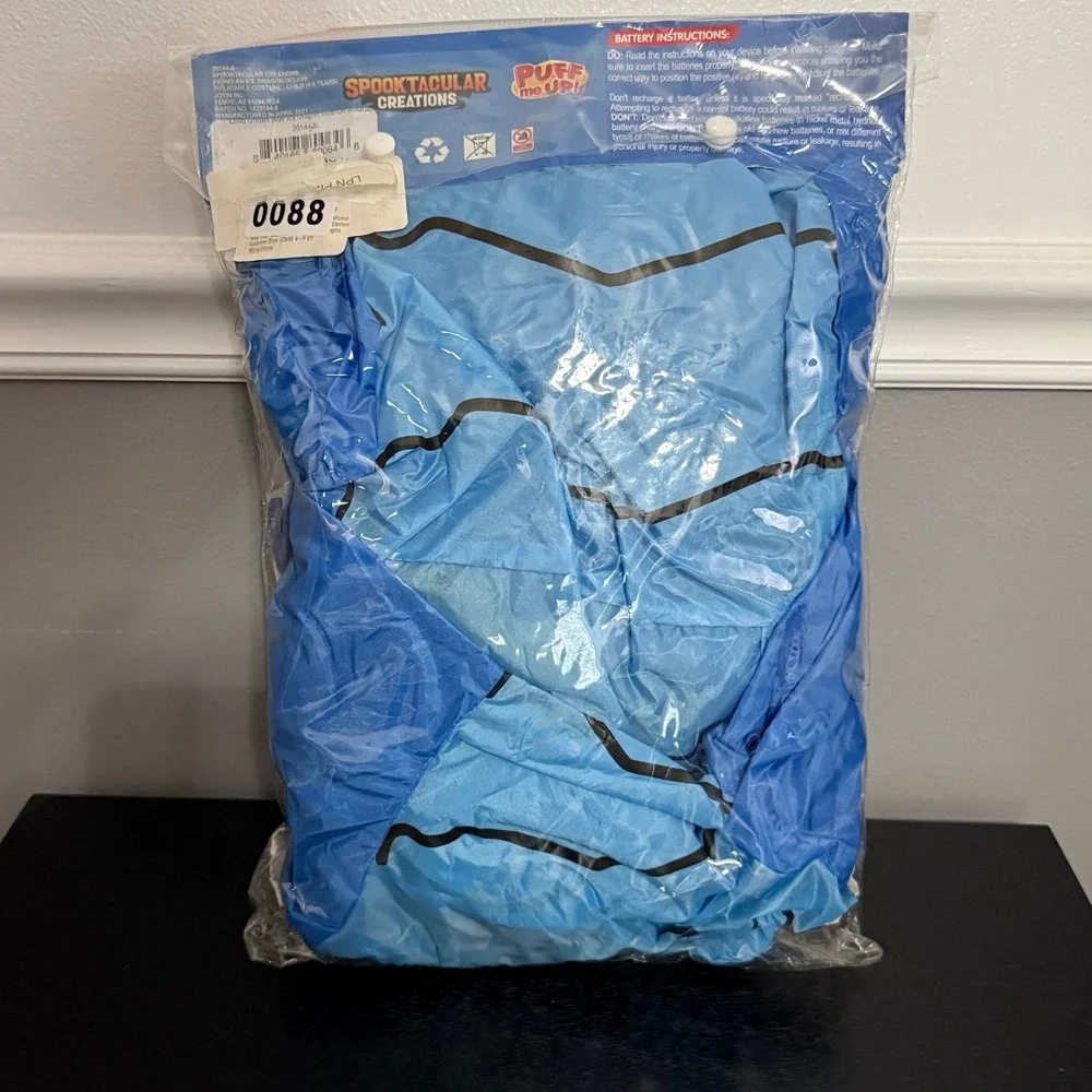 Spooktacular Creations Inflatable Costume Child 4-6 Blue New Ride An Ice Dragon